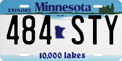 MN license plate 484STY