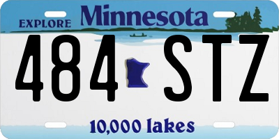 MN license plate 484STZ