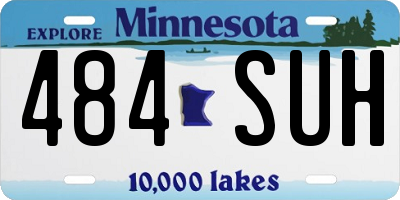 MN license plate 484SUH