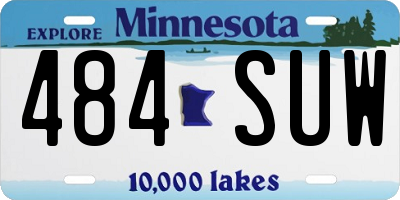 MN license plate 484SUW