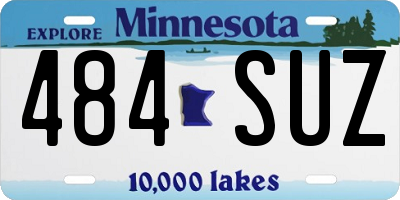 MN license plate 484SUZ
