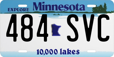 MN license plate 484SVC