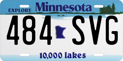 MN license plate 484SVG