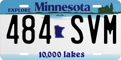 MN license plate 484SVM