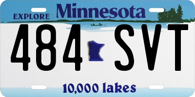 MN license plate 484SVT