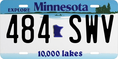 MN license plate 484SWV