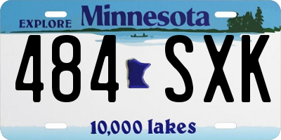 MN license plate 484SXK