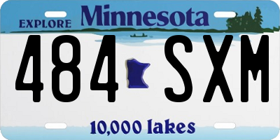 MN license plate 484SXM