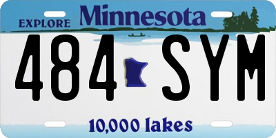 MN license plate 484SYM