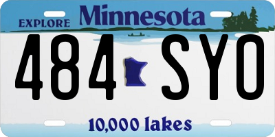 MN license plate 484SYO