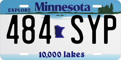 MN license plate 484SYP