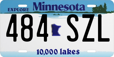 MN license plate 484SZL