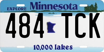 MN license plate 484TCK