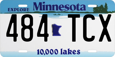 MN license plate 484TCX