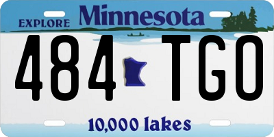 MN license plate 484TGO