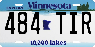 MN license plate 484TIR