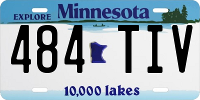 MN license plate 484TIV