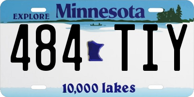 MN license plate 484TIY