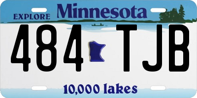 MN license plate 484TJB