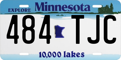 MN license plate 484TJC