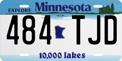 MN license plate 484TJD