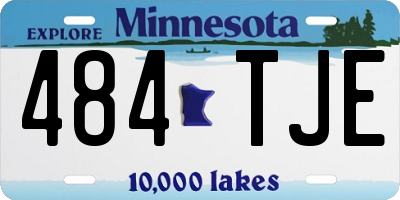 MN license plate 484TJE