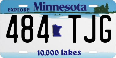 MN license plate 484TJG