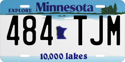 MN license plate 484TJM