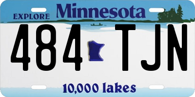 MN license plate 484TJN