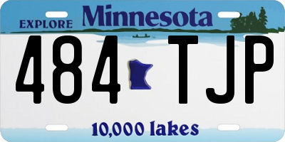 MN license plate 484TJP