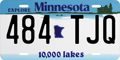MN license plate 484TJQ