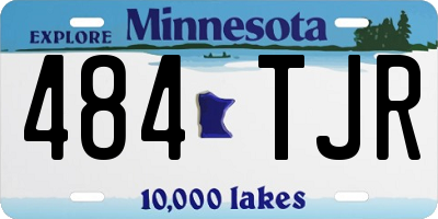 MN license plate 484TJR