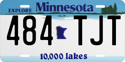MN license plate 484TJT