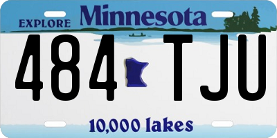 MN license plate 484TJU