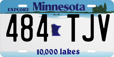 MN license plate 484TJV
