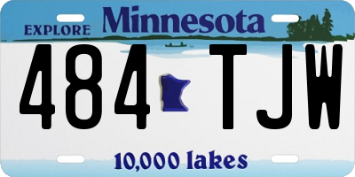 MN license plate 484TJW