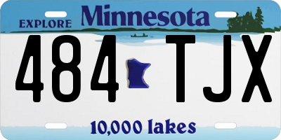MN license plate 484TJX