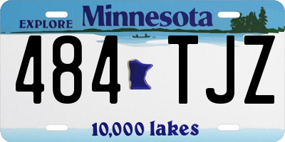 MN license plate 484TJZ