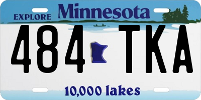 MN license plate 484TKA