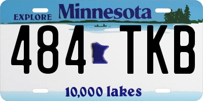 MN license plate 484TKB