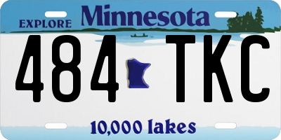 MN license plate 484TKC