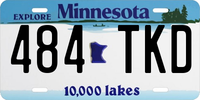 MN license plate 484TKD