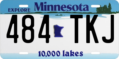 MN license plate 484TKJ