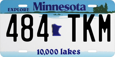 MN license plate 484TKM