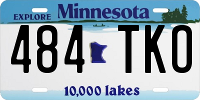 MN license plate 484TKO