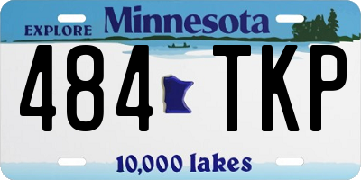 MN license plate 484TKP