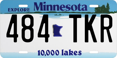 MN license plate 484TKR
