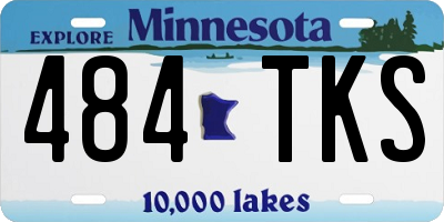 MN license plate 484TKS