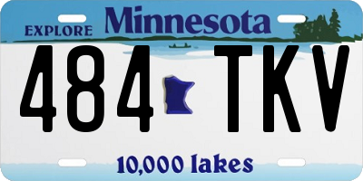 MN license plate 484TKV