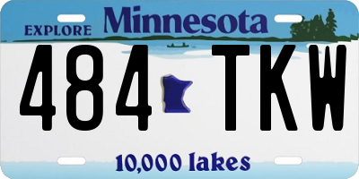 MN license plate 484TKW